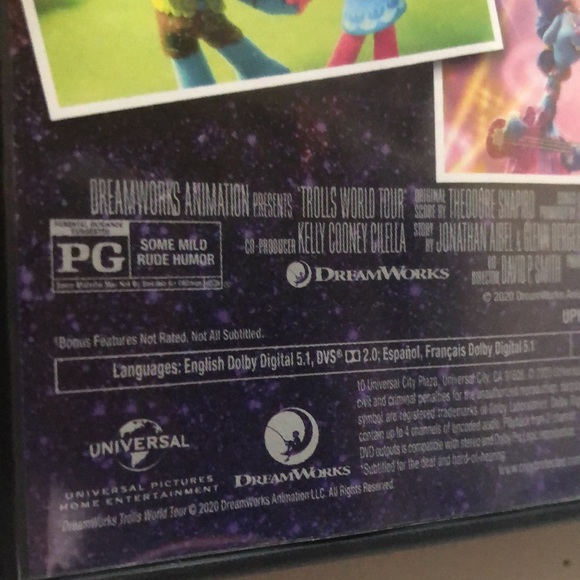 DreamWorks Trolls World Tour Dance Party Edition DVD Animated Kids Movie - Picture 9 of 10